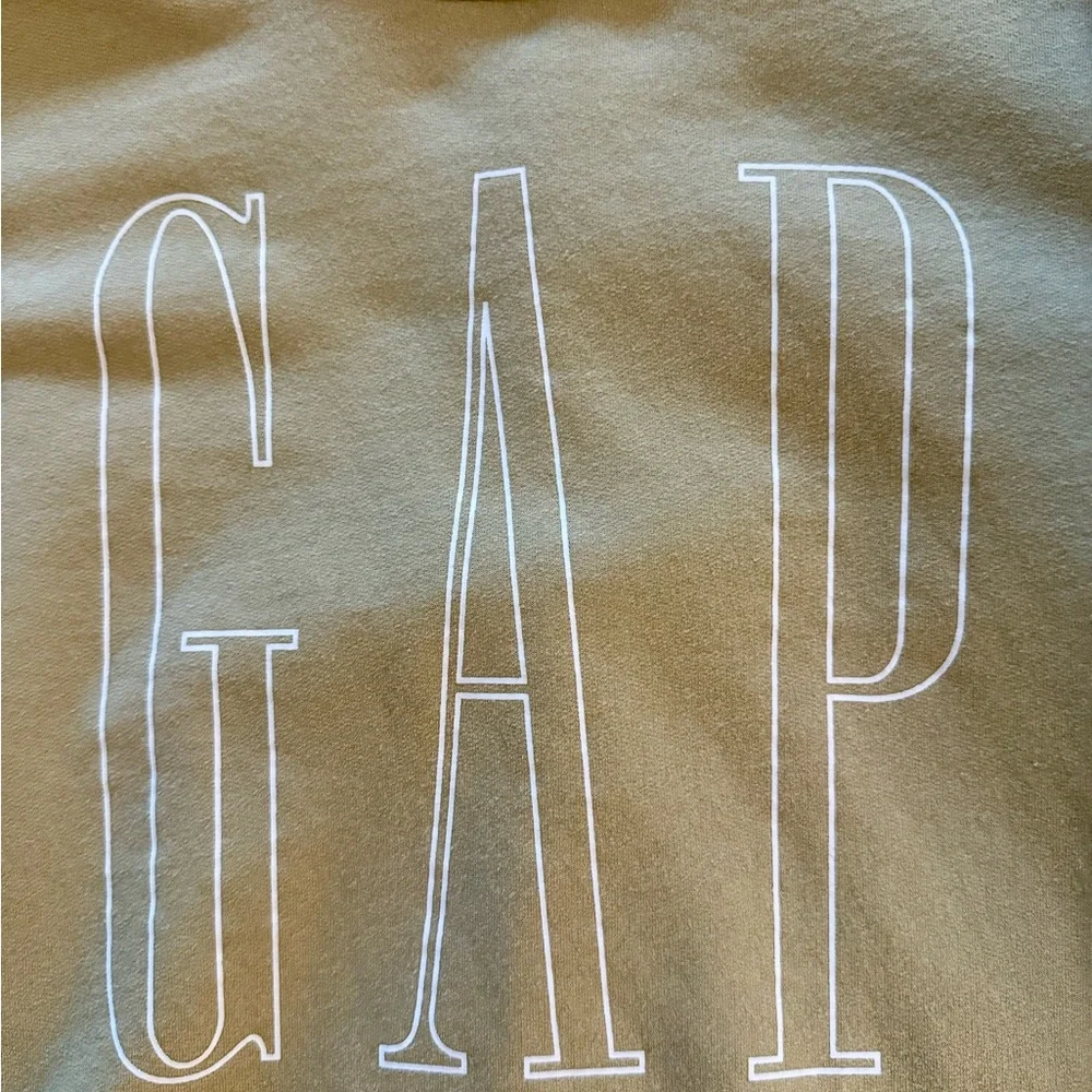 GAP Women's Pull-on Crewneck Logo Sweatshirt “Gasoline Green” - Picture 3 of 7